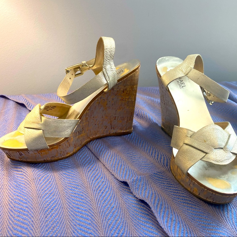 Michael Kors Silver Wedge (Platform) Heels!✨